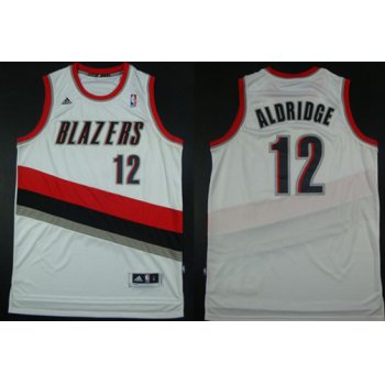 Portland Trail Blazers #12 LaMarcus Aldridge Revolution 30 Swingman White Jersey