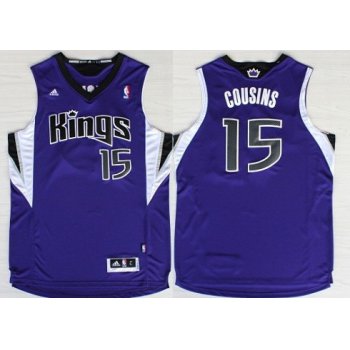 Sacramento Kings #15 DeMarcus Cousins Revolution 30 Swingman Purple Jersey