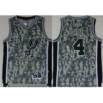 San Antonio Spurs #4 Danny Green Revolution 30 Swingman Camo Jersey