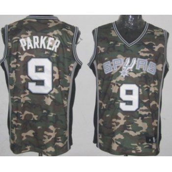 San Antonio Spurs #9 Tony Parker Camo Fashion Jersey