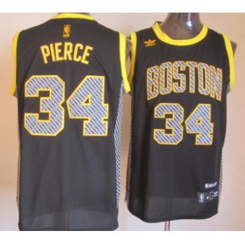 Boston Celtics #34 Paul Pierce Black Electricity Fashion Jersey