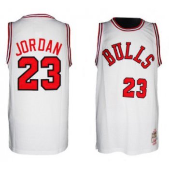 Chicago Bulls #23 Michael Jordan 1984-1985 Hardwood Classics White Swingman Jersey