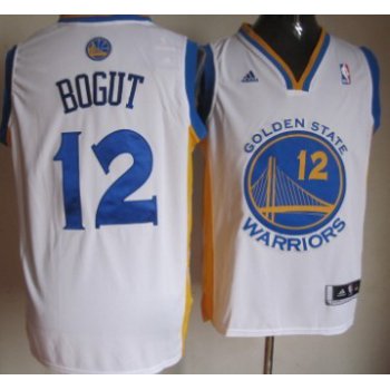 Golden State Warriors #12 Andrew Bogut Revolution 30 Swingman White Jersey