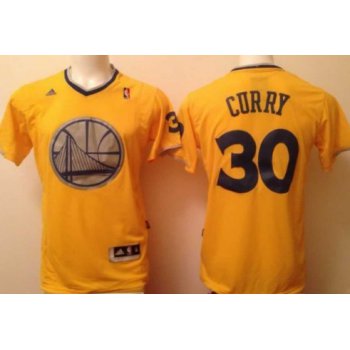 Golden State Warriors #30 Stephen Curry Revolution 30 Swingman 2013 Christmas Day Yellow Jersey