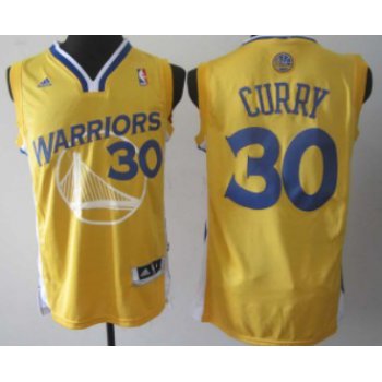 Golden State Warriors #30 Stephen Curry Revolution 30 Swingman Yellow Jersey