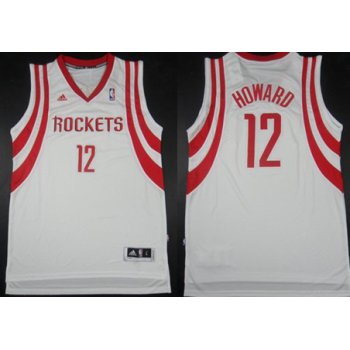 Houston Rockets #12 Dwight Howard Revolution 30 Swingman White Jersey