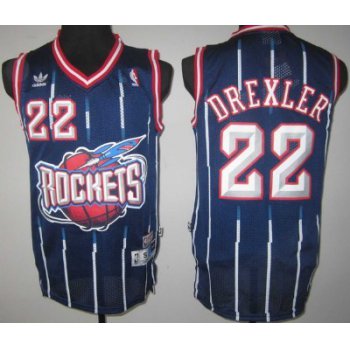 Houston Rockets #22 Clyde Drexler ABA Hardwood Classic Swingman Navy Blue Jersey