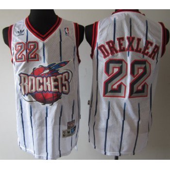 Houston Rockets #22 Clyde Drexler ABA Hardwood Classic Swingman White Jersey