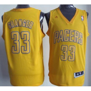 Indiana Pacers #33 Danny Granger Revolution 30 Swingman Yellow Big Color Jersey