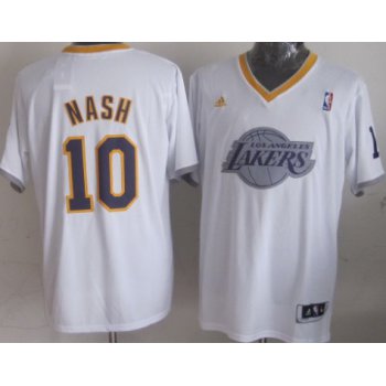 Los Angeles Lakers #10 Steve Nash Revolution 30 Swingman 2013 Christmas Day White Jersey