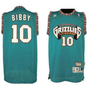 Memphis Grizzlies #10 Mike Bibby ABA Hardwood Classics Green Throwback Swingman Jersey