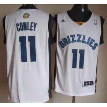 Memphis Grizzlies #11 Mike Conley Revolution 30 Swingman White Jersey