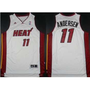 Miami Heat #11 Chris Andersen Revolution 30 Swingman White Jersey