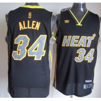 Miami Heat #34 Ray Allen Black Electricity Fashion Jersey