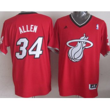 Miami Heat #34 Ray Allen Revolution 30 Swingman 2013 Christmas Day Red Jersey