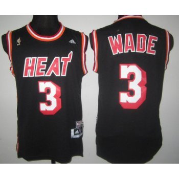 Miami Heat #3 Dwyane Wade ABA Hardwood Classics Swingman Black Jersey