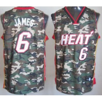 Miami Heat #6 LeBron James Camo Fashion Jersey