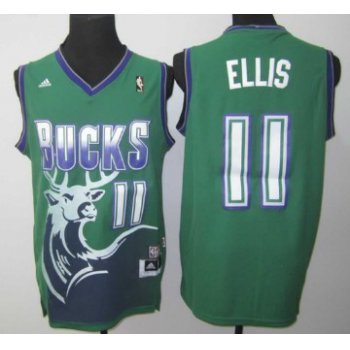 Milwaukee Bucks #11 Monta Ellis ABA Hardwood Classics Swingman Green Jersey