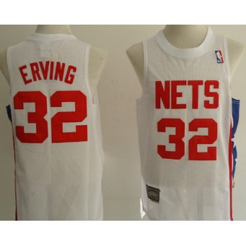 New Jersey Nets #32 Julius Erving ABA Hardwood Classic White Swingman Jersey