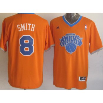 New York Knicks #8 J.R. Smith Revolution 30 Swingman 2013 Christmas Day Orange Jersey