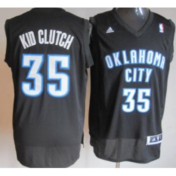 Oklahoma City Thunder #35 Kid Clutch Black Fashion Jersey