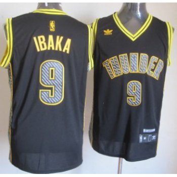 Oklahoma City Thunder #9 Serge Ibaka Black Electricity Fashion Jersey