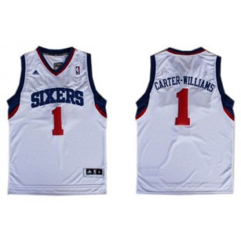 Philadelphia 76ers #1 Michael Carter -Williams Revolution 30 Swingman White Jersey