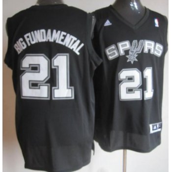 San Antonio Spurs #21 Big Fundamental Black Fashion Jersey