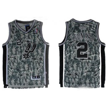 San Antonio Spurs #2 Kawhi Leonard Revolution 30 Swingman Camo Jersey