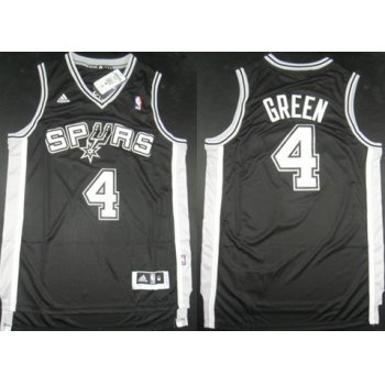 San Antonio Spurs #4 Danny Green Revolution 30 Swingman Black Jersey