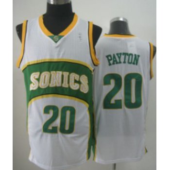 Seattle Supersonics #20 Gary Payton 1994-95 White Swingman Jersey