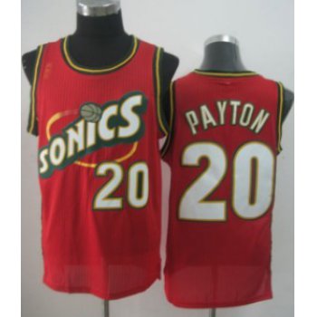 Seattle Supersonics #20 Gary Payton 1995-96 Red Swingman Jersey