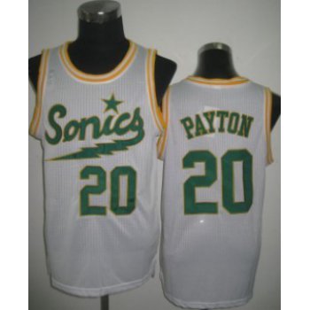 Seattle Supersonics #20 Gary Payton 2003-04 White Swingman Jersey