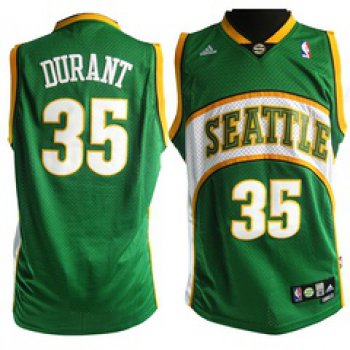 Seattle Supersonics #35 Kevin Durant 2007-08 Green Swingman Jersey