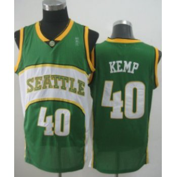 Seattle Supersonics #40 Shawn Kemp 2007-08 Green Swingman Jersey