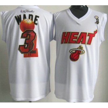 Miami Heat #3 Dwyane Wade 2012 NBA Champions White Jersey