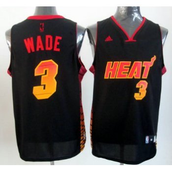 Miami Heat #3 Dwyane Wade 2012 Vibe Black Fashion Jersey