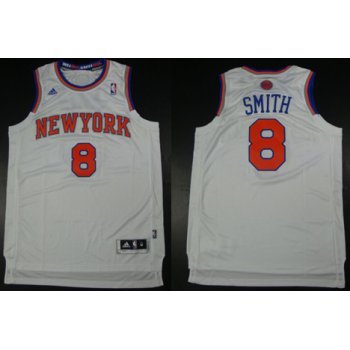 New York Knicks #8 J.R. Smith Revolution 30 Swingman 2013 White Jersey