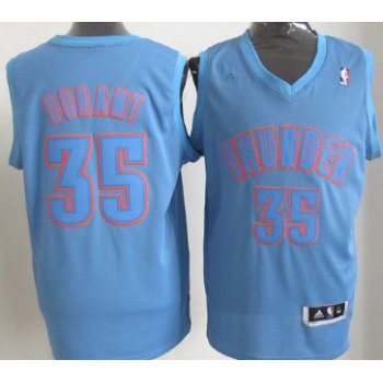 Oklahoma City Thunder #35 Kevin Durant Revolution 30 Swingman Light Blue Big Color Jersey