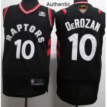 Raptors #10 DeMar DeRozan Black 2019 Finals Bound Basketball Authentic Statement Edition Jersey