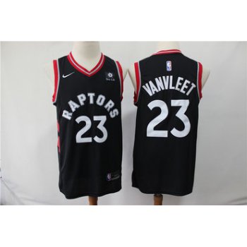 Raptors 23 Fred Vanvleet Black Nike Swingman Jersey