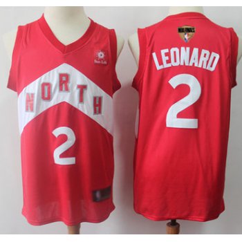 Raptors #2 Kawhi Leonard Red 2019 Finals Bound Basketball Swingman Earned Edition Jersey