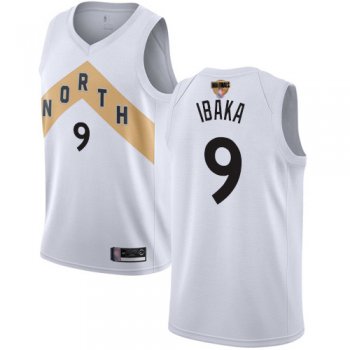 Raptors #9 Serge Ibaka White 2019 Finals Bound Basketball Swingman City Edition 2018-19 Jersey