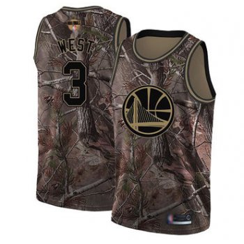 Warriors #3 David West Camo 2019 Finals Bound Basketball Swingman Realtree Collection Jersey