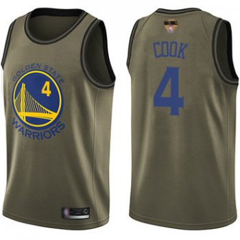 Warriors #4 Quinn Cook Green 2019 Finals Bound Basketball Swingman Salute to Service Jersey