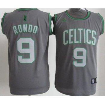 Boston Celtics #9 Rajon Rondo Gray Shadow Jersey