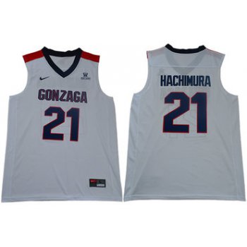 Gonzaga Bulldogs 21 Rui Hachimura White College Basketball Jersey