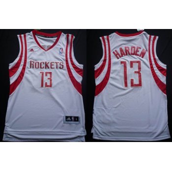 Houston Rockets #13 James Harden Revolution 30 Swingman White Jersey