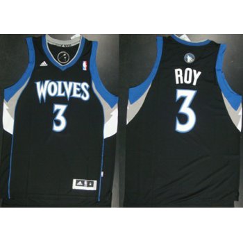 Minnesota Timberwolves #3 Brandon Roy Revolution 30 Swingman Black Jersey