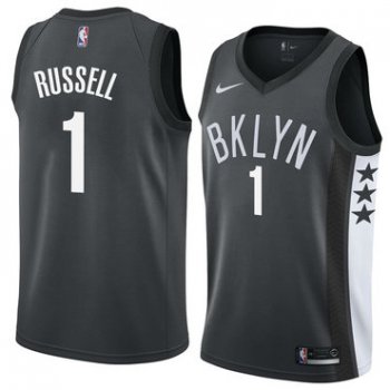 NBA Brooklyn Nets #1 Dangelo Russell Jersey 2017-18 New Season Black Jerseys